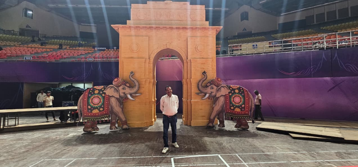 New Raj Tent & Caterers event tent setup and decoration in Noida